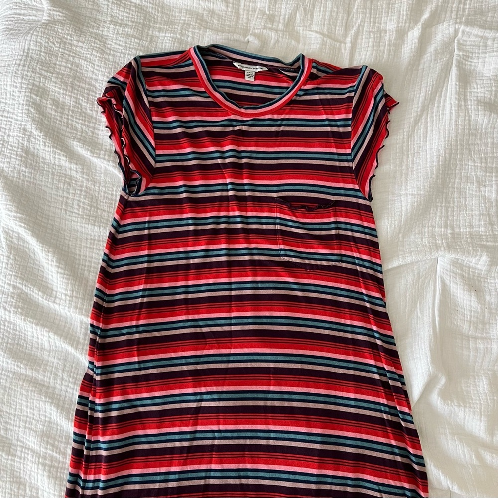 Striped Knee-Length Dress
